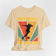 Retro vinvage football with dad graphic Tshirt, loose or slim fit T shirt, quality ink machine washableTee, , taped durable shoulder seams,