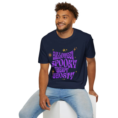 spooky Creapy Ghostly unisex Crew tshirt