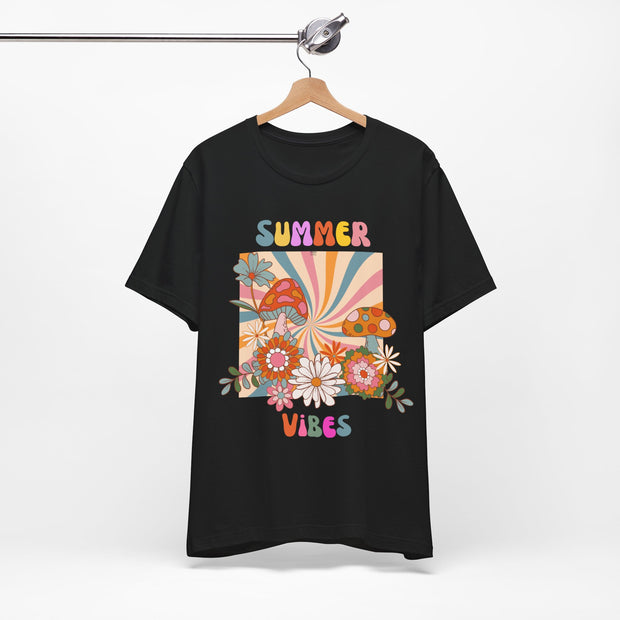 Floral retro summer vibes t shirt