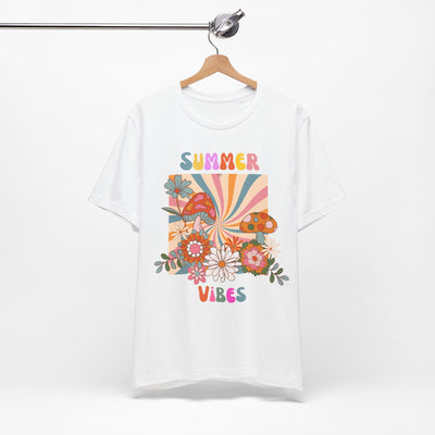 Floral retro summer vibes t shirt