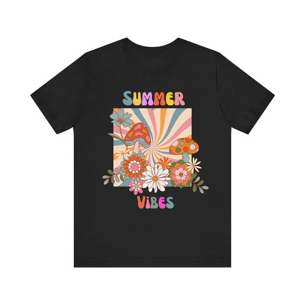 Floral retro summer vibes t shirt