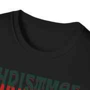 Christmas Wave Font T-Shirt in Festive Red and Green | Holiday Graphic Tee