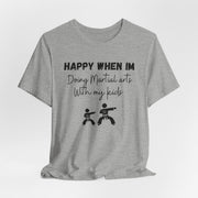 Martial Arts with Kids Crewneck t shirt, Gift for Martial Arts Mums and Dads, Karate club tee, Junior Martial Arts Instructor gift