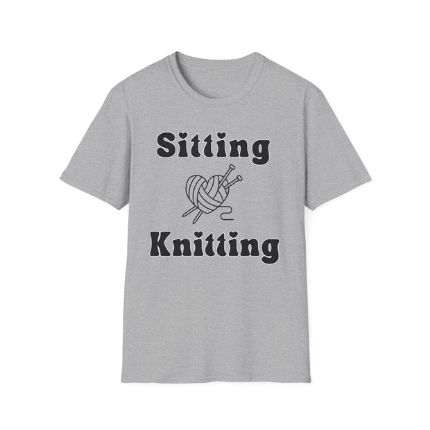 Knitting Heart Unisex Crewneck tshirt,Hats Jumper, Knitting pattern heart antler, Knitting Gift, gifts for crafters, Jumbo knitters Birthday present, Knit and Natter