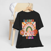 Floral retro rainbows summer vibes t shirt