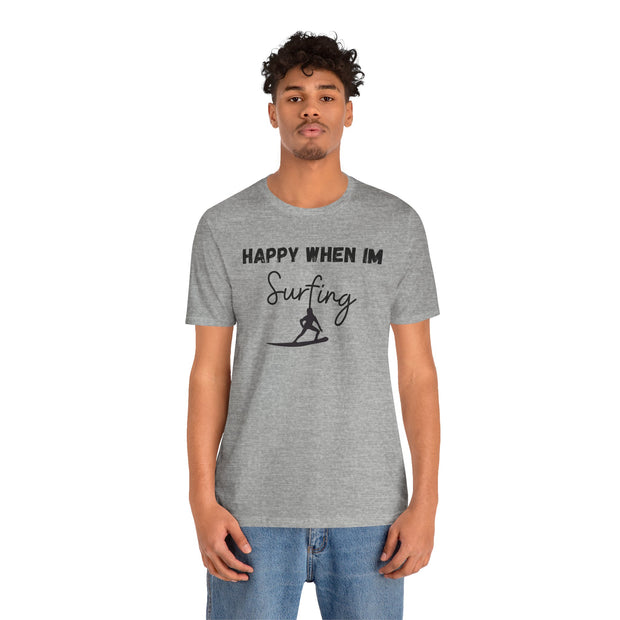 Surfing Graphic unisex Crewneck Tshirt, Gift for Surfer, Surf Van Life Tee, Surfer clothing, Surfer Dry Shirt, Hang Loose Surfer Shirt