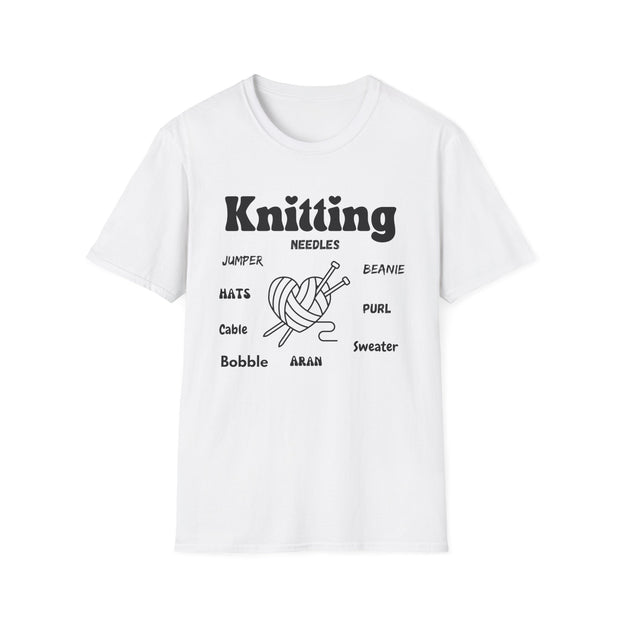 Knitting Heart Unisex Crewneck tshirt,Hats Jumper, Knitting pattern heart antler, Knitting Gift, gifts for crafters, Jumbo knitters Birthday present, Knit and Natter