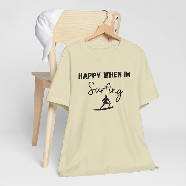 Surfing Graphic unisex Crewneck Tshirt, Gift for Surfer, Surf Van Life Tee, Surfer clothing, Surfer Dry Shirt, Hang Loose Surfer Shirt