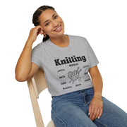 Knitting Heart Unisex Crewneck tshirt,Hats Jumper, Knitting pattern heart antler, Knitting Gift, gifts for crafters, Jumbo knitters Birthday present, Knit and Natter