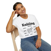 Knitting Heart Unisex Crewneck tshirt,Hats Jumper, Knitting pattern heart antler, Knitting Gift, gifts for crafters, Jumbo knitters Birthday present, Knit and Natter