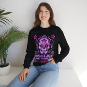 Copy of Skull sweatshirt halloween and beyond, cute ladies Halloween sweatshirt Crewneck Sweatshirt