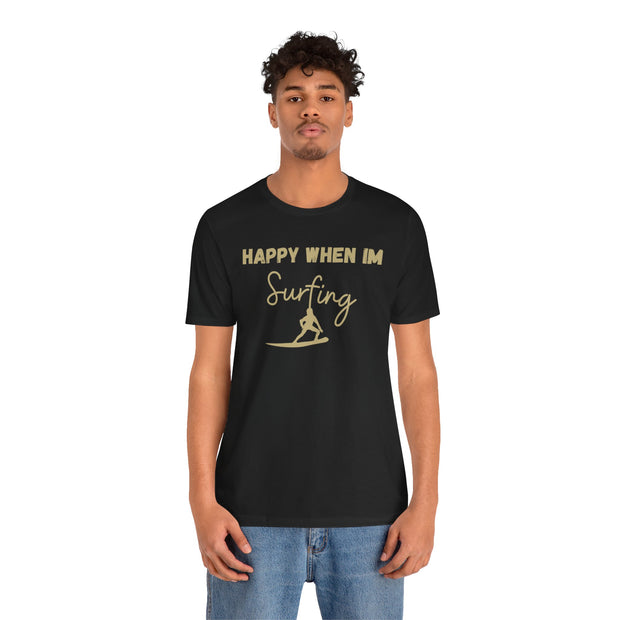 Surfing Graphic unisex Crewneck Tshirt, Gift for Surfer, Surf Van Life Tee, Surfer clothing, Surfer Dry Shirt, Hang Loose Surfer Shirt