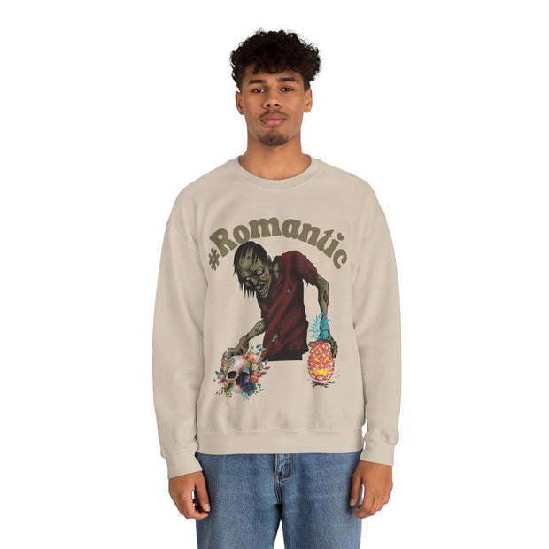 Romantic Zombie Crewneck Sweatshirt for Halloween and beyond