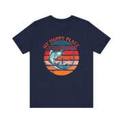 Happy Fishing Unisex Jersey Short Sleeve TShirt,Fishing clothing gift
