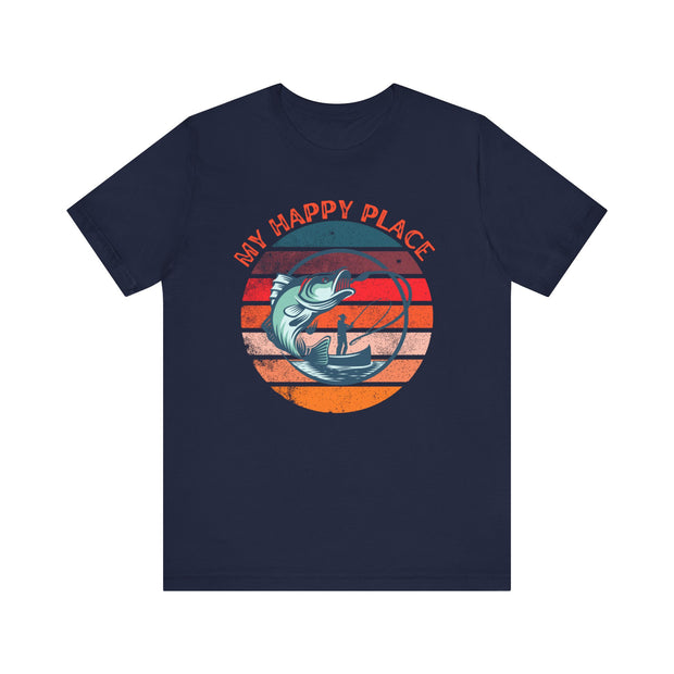 Happy Fishing Unisex Jersey Short Sleeve TShirt,Fishing clothing gift