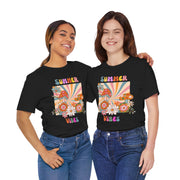 Floral retro summer vibes t shirt