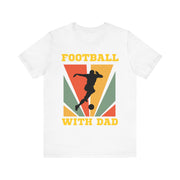 Retro vinvage football with dad graphic Tshirt, loose or slim fit T shirt, quality ink machine washableTee, , taped durable shoulder seams,