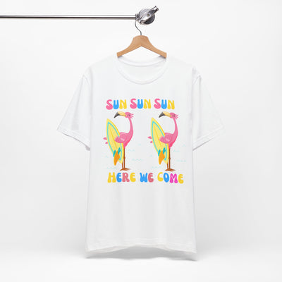 Retro flamingo summer vibes t shirt