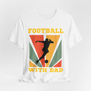 Retro vinvage football with dad graphic Tshirt, loose or slim fit T shirt, quality ink machine washableTee, , taped durable shoulder seams,