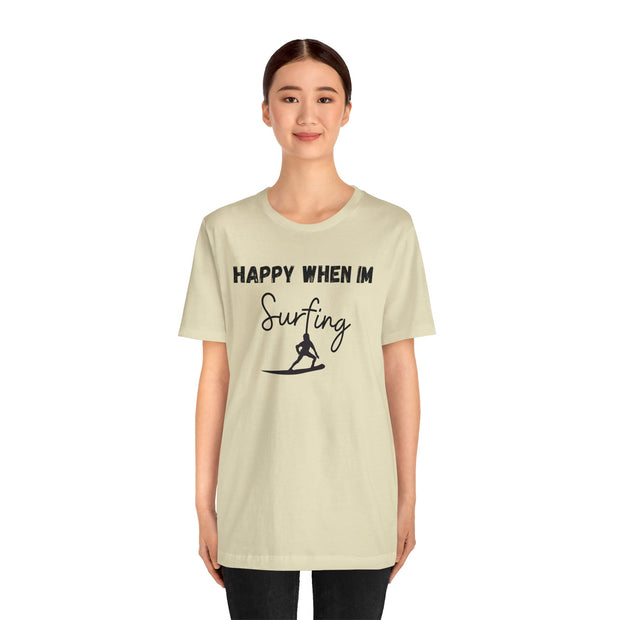 Surfing Graphic unisex Crewneck Tshirt, Gift for Surfer, Surf Van Life Tee, Surfer clothing, Surfer Dry Shirt, Hang Loose Surfer Shirt