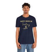 Surfing Graphic unisex Crewneck Tshirt, Gift for Surfer, Surf Van Life Tee, Surfer clothing, Surfer Dry Shirt, Hang Loose Surfer Shirt