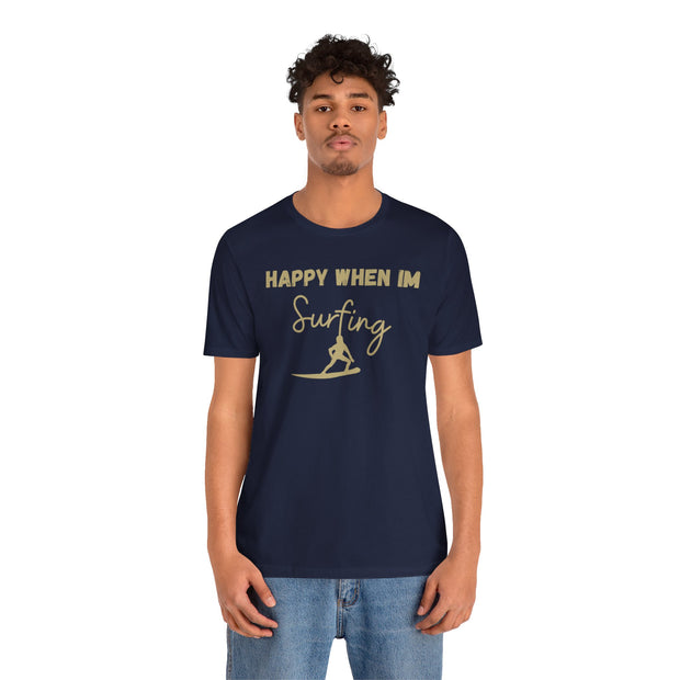 Surfing Graphic unisex Crewneck Tshirt, Gift for Surfer, Surf Van Life Tee, Surfer clothing, Surfer Dry Shirt, Hang Loose Surfer Shirt