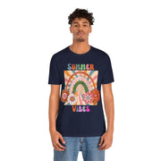 Floral retro rainbows summer vibes t shirt