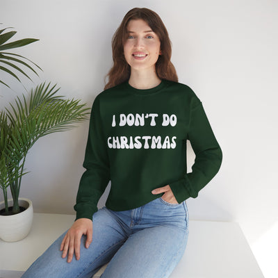 I Don't Do Christmas sweatshirt gift for Boyfriend, Christmas Jumper day at work, Unisex Crewneck Christmas funny slogan sweater,Baa Humbug