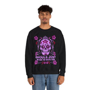 Copy of Skull sweatshirt halloween and beyond, cute ladies Halloween sweatshirt Crewneck Sweatshirt