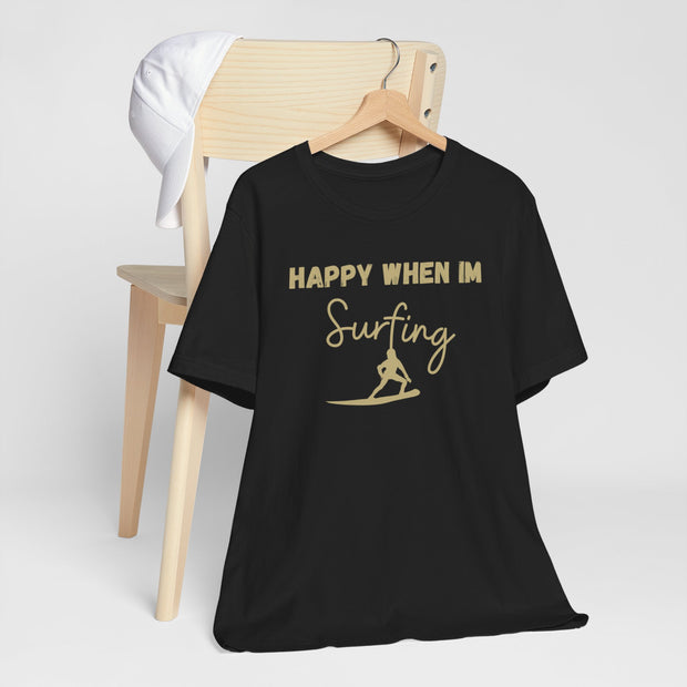 Surfing Graphic unisex Crewneck Tshirt, Gift for Surfer, Surf Van Life Tee, Surfer clothing, Surfer Dry Shirt, Hang Loose Surfer Shirt