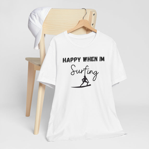 Surfing Graphic unisex Crewneck Tshirt, Gift for Surfer, Surf Van Life Tee, Surfer clothing, Surfer Dry Shirt, Hang Loose Surfer Shirt