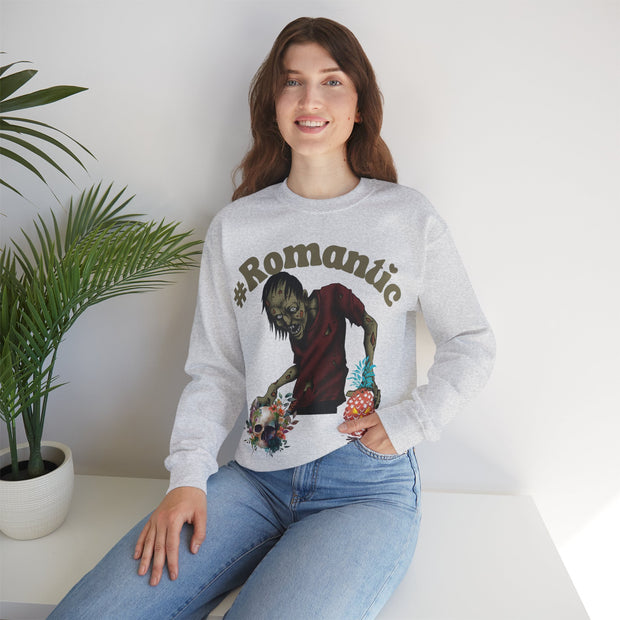 Romantic Zombie Crewneck Sweatshirt for Halloween and beyond