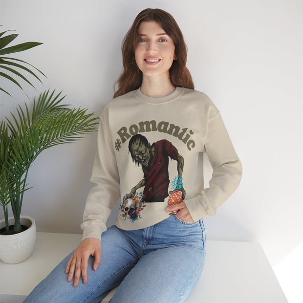 Romantic Zombie Crewneck Sweatshirt for Halloween and beyond