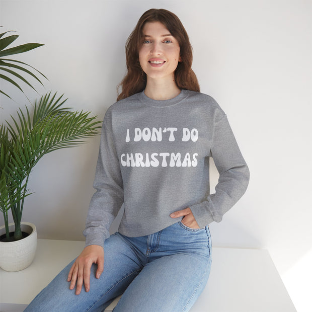 I Don't Do Christmas sweatshirt gift for Boyfriend, Christmas Jumper day at work, Unisex Crewneck Christmas funny slogan sweater,Baa Humbug