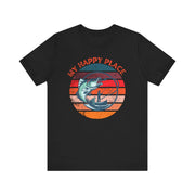 Happy Fishing Unisex Jersey Short Sleeve TShirt,Fishing clothing gift