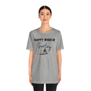 Surfing Graphic unisex Crewneck Tshirt, Gift for Surfer, Surf Van Life Tee, Surfer clothing, Surfer Dry Shirt, Hang Loose Surfer Shirt
