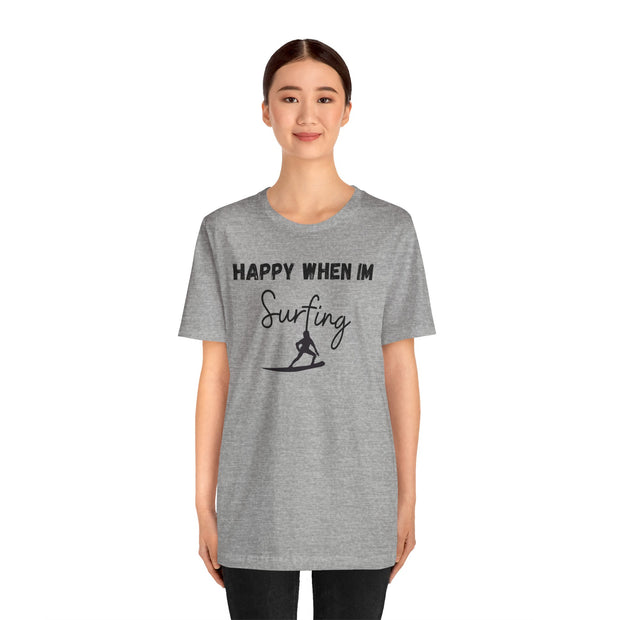 Surfing Graphic unisex Crewneck Tshirt, Gift for Surfer, Surf Van Life Tee, Surfer clothing, Surfer Dry Shirt, Hang Loose Surfer Shirt