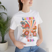 Floral retro summer vibes t shirt
