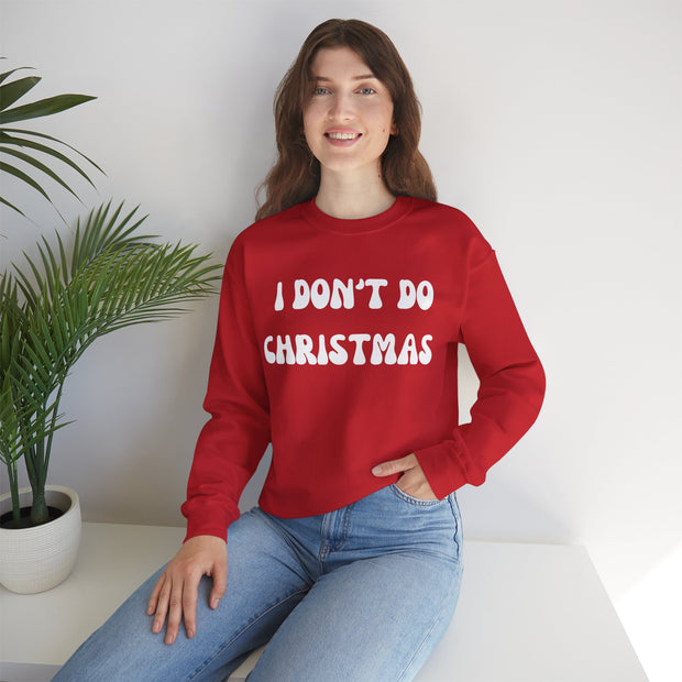 I Don't Do Christmas sweatshirt gift for Boyfriend, Christmas Jumper day at work, Unisex Crewneck Christmas funny slogan sweater,Baa Humbug