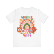 Floral retro rainbows summer vibes t shirt