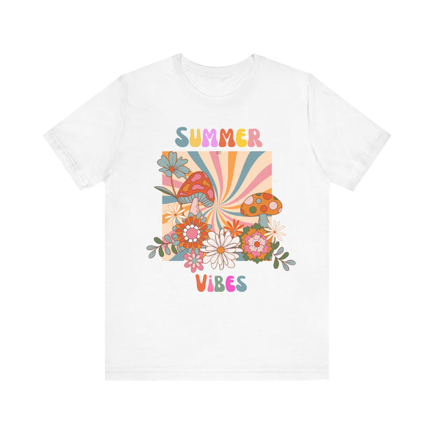 Floral retro summer vibes t shirt