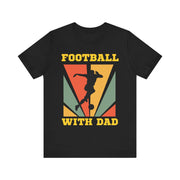 Retro vinvage football with dad graphic Tshirt, loose or slim fit T shirt, quality ink machine washableTee, , taped durable shoulder seams,