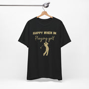 Mens Golf Crewneck t shirt, Golf gift for men, Golf slogan TShirt, Golf swing graphic shirt, Giolf Driving range practice tee for him,