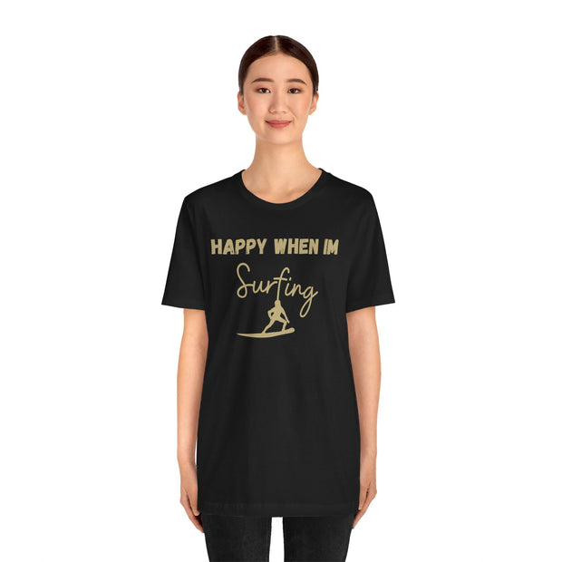 Surfing Graphic unisex Crewneck Tshirt, Gift for Surfer, Surf Van Life Tee, Surfer clothing, Surfer Dry Shirt, Hang Loose Surfer Shirt