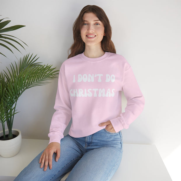 I Don't Do Christmas sweatshirt gift for Boyfriend, Christmas Jumper day at work, Unisex Crewneck Christmas funny slogan sweater,Baa Humbug