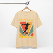 Retro vinvage football with dad graphic Tshirt, loose or slim fit T shirt, quality ink machine washableTee, , taped durable shoulder seams,