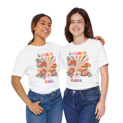 Floral retro summer vibes t shirt