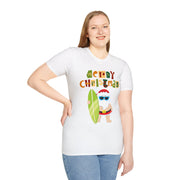 Merry Christmas Surfing Santa Crew tshirt gift for Him