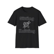 Knitting Heart Unisex Crewneck tshirt,Hats Jumper, Knitting pattern heart antler, Knitting Gift, gifts for crafters, Jumbo knitters Birthday present, Knit and Natter