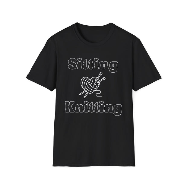 Knitting Heart Unisex Crewneck tshirt,Hats Jumper, Knitting pattern heart antler, Knitting Gift, gifts for crafters, Jumbo knitters Birthday present, Knit and Natter